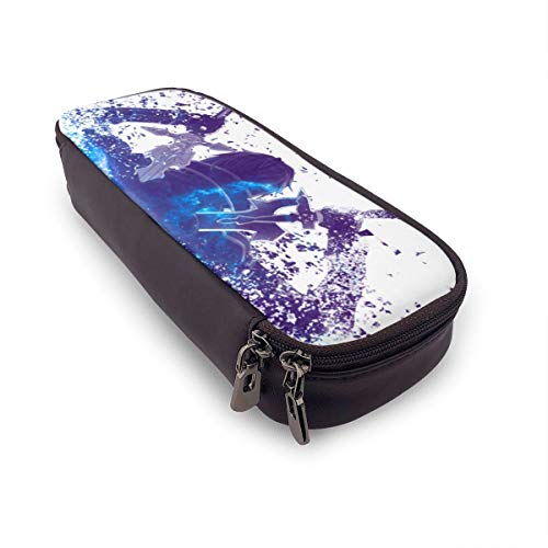 Sword Art Online - Estuche de piel con cremallera resistente para artículos de papelería y otros suministros escolares