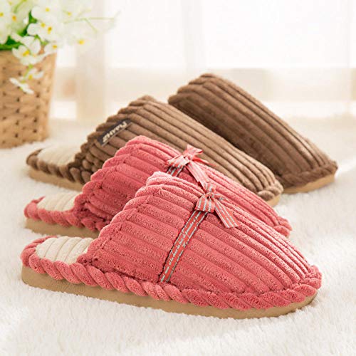 SWX-FlipFlop Zapatillas de algodón de Invierno Zapatillas de algodón de Invierno Zapatillas de Mujer Embarazada hogar hogar Pareja cálida Fondo Grueso Gris 46 47