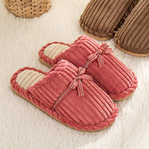 SWX-FlipFlop Zapatillas de algodón de Invierno Zapatillas de algodón de Invierno Zapatillas de Mujer Embarazada hogar hogar Pareja cálida Fondo Grueso Gris 46 47