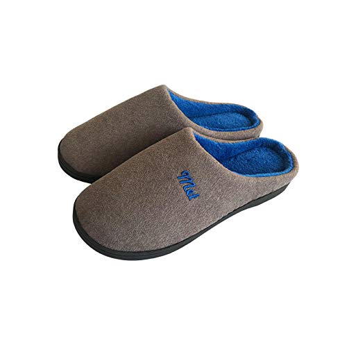 SWX-FlipFlop Zapatillas de casa de algodón de Alta Esponja elástica Zapatos de Interior cálido hogar Azul Amarillo 38/39