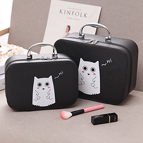 SXQBAG El Cuadro de cosméticos Coreanos Gran Bolsillo pequeño y Precioso Viaje Profesional de Gran Capacidad Impermeable Mano admitir Bolsa cosmética,Gran,Rosa roja