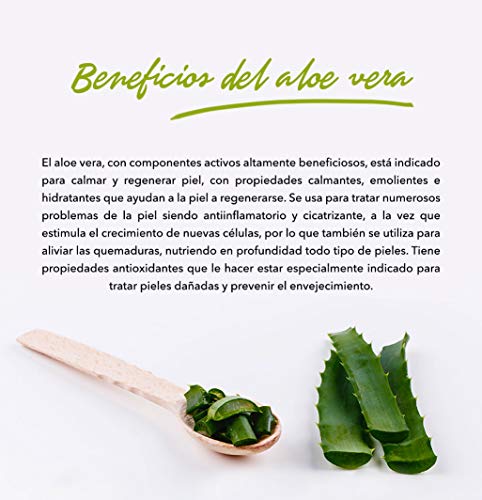 Tabaiba Aloe Vera Crema, Crema Hidratante Facial y Corporal con Aloe Vera, 300 ml