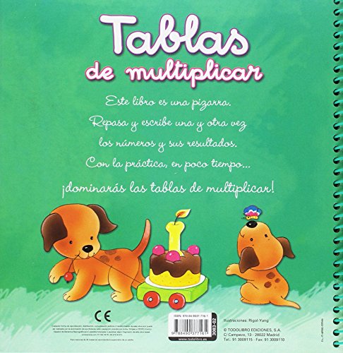 Tablas de multiplicar (Escribo y borro con mi pizarra)