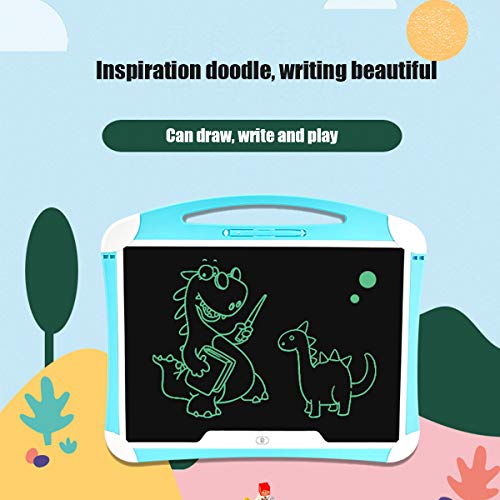 Tablero De Escritura LCD De Dibujo De 20 Pulgadas, Pizarra Borrable, Adecuado para Niños Mayores De 2 Años, Cuaderno Diario, Uso De Oficina En El Hogar. (Azul Rosado),Azul