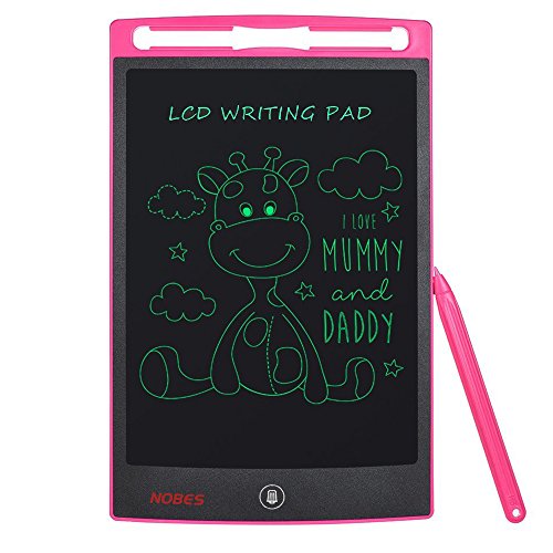 Tableta de Escritura LCD 8.5 Inch, NOBES LCD Tablero de Dibujo Pizarras mágicas,Tablet para Niños,Juguetes Regalos para Niños Niña,Juegos Educativos (Rosa)