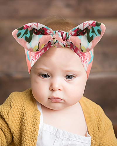 Tacobear Diademas Bebe Niñas Nudo Banda Flores Cintas de Pelo Cabeza Elástica Turbante algodón Venda de Pelo para Bebe Niñas Accesorios para el Cabello (8 Bebe Diademas B)