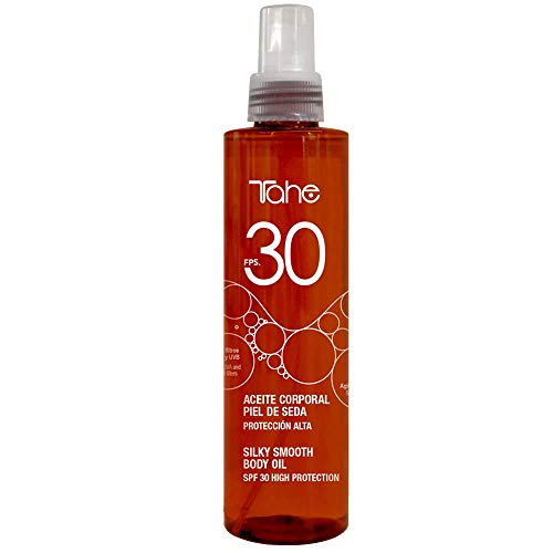 Tahe Sun Protect Aceite Corporal Piel de Seda con Protección Alta SPF 30 Hidrata y Broncea UVA-UVB 200 ml