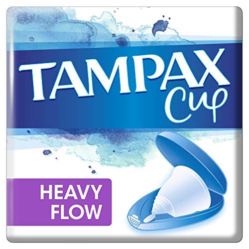 Tampax Copa Menstrual, Diseñada junto a una Ginecóloga, Flujo Heavy, Incluye Funda de Transporte