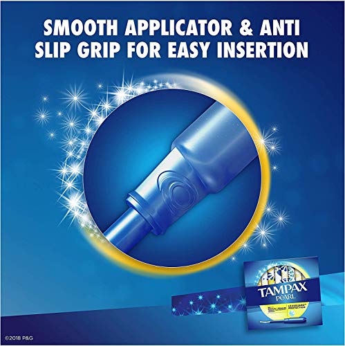 Tampax Pearl Plastic, Super Absorbency, Unscented Tampons 18 Count by Tampax