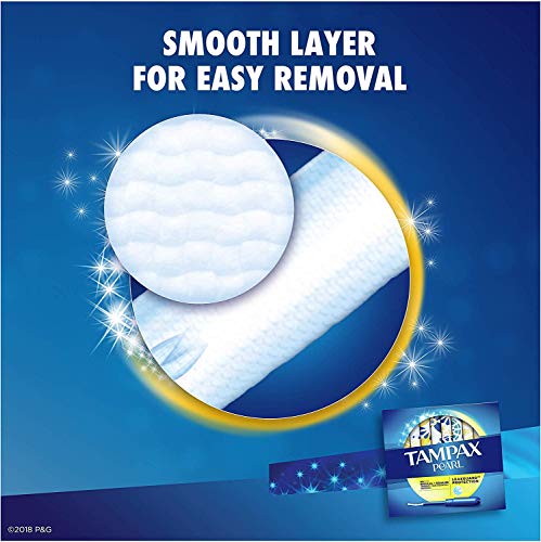 Tampax Pearl Plastic, Super Absorbency, Unscented Tampons 18 Count by Tampax