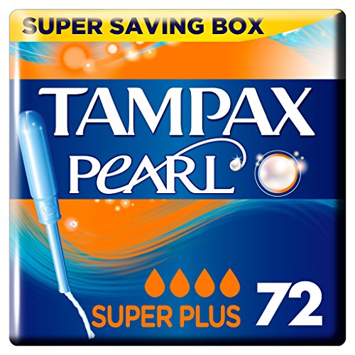 Tampax Pearl Super Plus Aplicador tampones, 4 unidades, 18-count