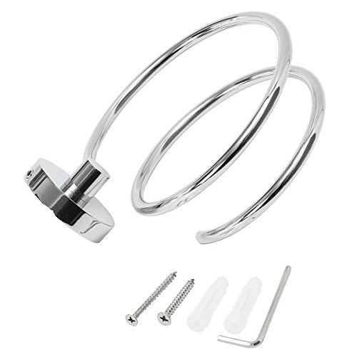 TAPCET Soporte para secador de Pelo sin rastros, Gancho de Pared para Fijar el secador de Pelo sin Taladro (Trompeta)