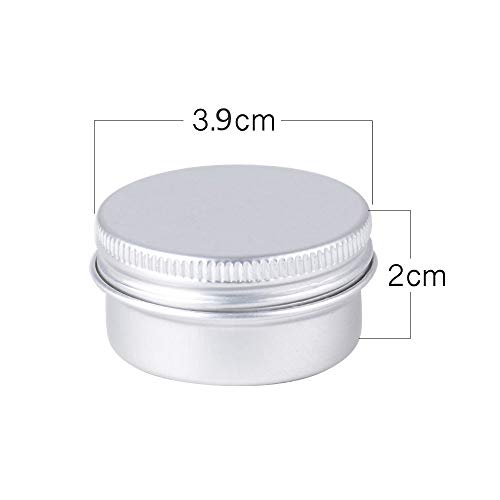 Tarros de Aluminio, 20 Piezas Latas de Aluminio Recipiente Redondo de Aluminio para Almacenar Especias, Dulces, te o Regalos