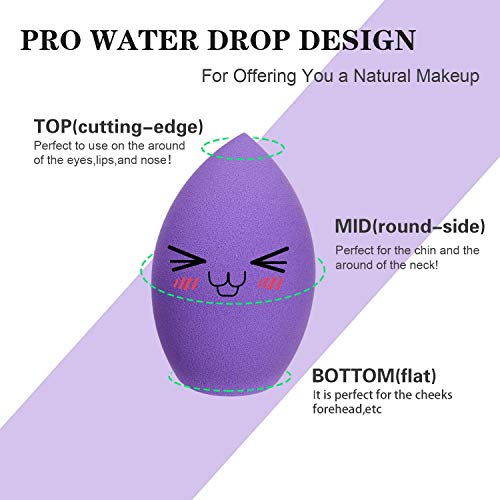 TATAKI 5 Unidades Esponja Maquillaje, Set de Makeup Blender Beauty para Base de Maquillaje, Ideal para Líquidos, Cremas y Polvos
