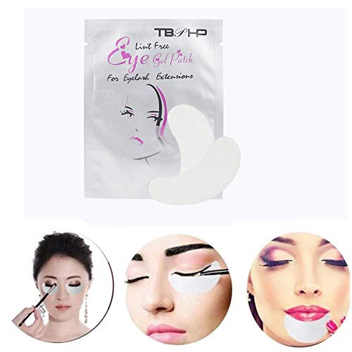 TBPHP 50 Pcs Parches Eye Gel Pads,pestañas Lash Extension Pads Sin pelusa Under Eye Gel Parches Beauty Tool para Pro Salon Extensión individual de pestañas