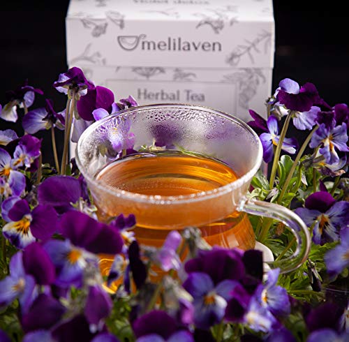 Té de Hierbas, Efecto Desintoxicante, de Violetas con Hoja de Ortiga, Hoja de Abedul, Aciano, Caléndula, Pensamiento Silvestre (4 paquetes, 80 Bolsitas de Té)