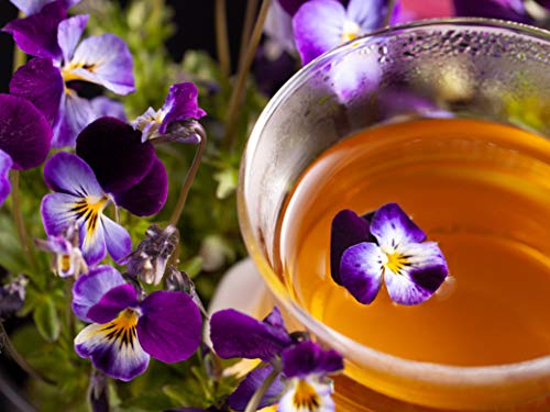 Té de Hierbas, Efecto Desintoxicante, de Violetas con Hoja de Ortiga, Hoja de Abedul, Aciano, Caléndula, Pensamiento Silvestre (4 paquetes, 80 Bolsitas de Té)