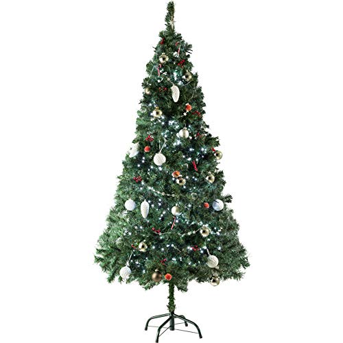 TecTake Árbol de Navidad Artificial con Soporte Metálico tamaños - (180 cm | 533 Ramas | Verde | No. 402820)