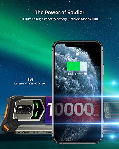 Telefono Móvil Libre, DOOGEE S88 Pro Android 10 Smartphone 4G, Batería 10000mAh 6GB + 128GB, Cámara Triples 21MP+Cámara Frontal 16MP, 6.3 FHD+Pulgada IP68/IP69K Móvil Resistente, LED/NFC/GPS, Naranja
