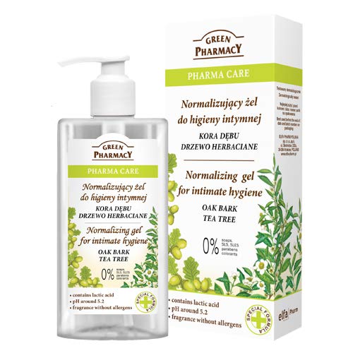 The Green Pharmacy Gel Higiene Intima a base de Corteza de Roble Arbol del Té y Acido Láctico - 300 ml