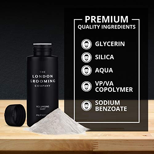 The London Grooming Company Polvo De Peinado Voluminzador De Pelo Acabado Matte Hombre - 20gm Botella con Aplicador