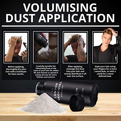 The London Grooming Company Polvo De Peinado Voluminzador De Pelo Acabado Matte Hombre - 20gm Botella con Aplicador