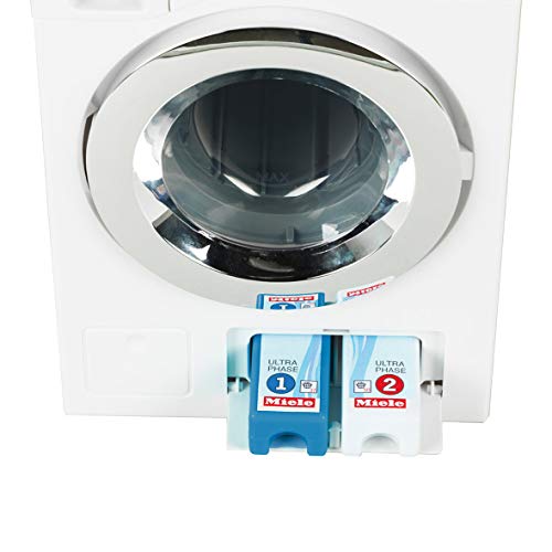 Theo Klein 6941 Lavadora Miele, Cuatro programas de lavado y sonido, Funcionamiento con y sin agua, a partir de 3 años, 18,5 cm x 26 cm x 18 cm