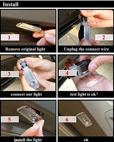 THG Puerta de Coche Bienvenido Luces Fantasma Lámpara de Bienvenida de la Sombra del Proyector