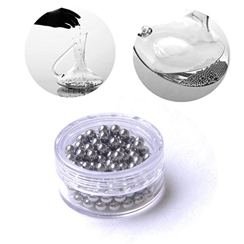 TIANOR Food Safe Bolas limpiadoras para decantador, frascos, Botellas y jarrones. Perlas limpiadoras para garrafas y decantadores Elimina residuos y Grime para Limpieza en Zonas