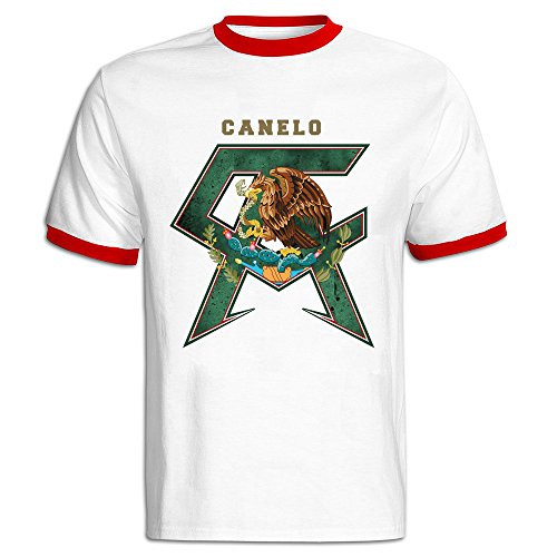 Tike Logo águila Canelo Alvarez ca de los hombres manga corta camiseta de timbre, XL, multicolor, (Multicolored,red,xl,multicolored,red,xl)