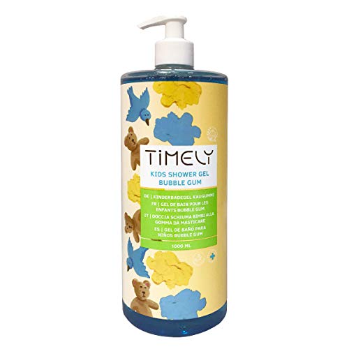 Timely - Gel de ducha hidratante con aroma a chicle para niños
