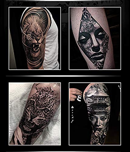 Tinta para tatuajes Pintura para todo el cuerpo negra Color Pigmento negro Tatuaje contorneado Tinta Tatuaje y arte corporal (4 onzas)