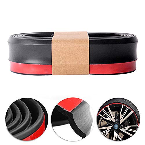 Tiras de ONEVER, de goma, universales y adhesivas, para pegar el parachoques del coche, de 2,5 m de largo y 60 mm de ancho