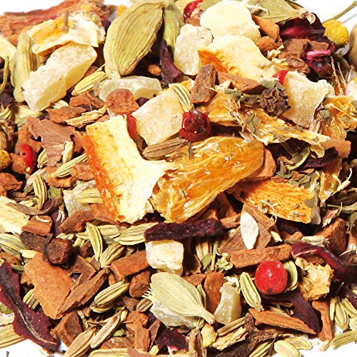 Tisanas Ayurvédicas. Paz Interior. Blend. Con menta, hinojo, manzanilla, clavo, trozos de canela, regaliz, hibisco, pimienta rosa, naranja, cardamomo. Antioxidante. Diurético. 100 g.