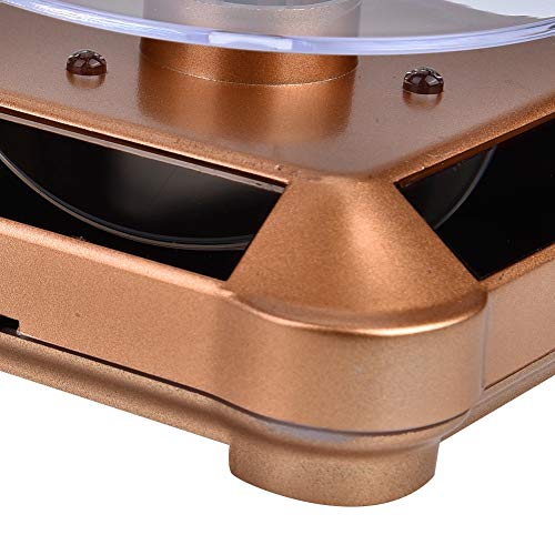 TMISHION Soporte de exhibición Giratorio para joyería, energía Solar y alimentación por batería, Soporte Giratorio para Soporte de joyería Base giratoria de la Bandeja (Oro)