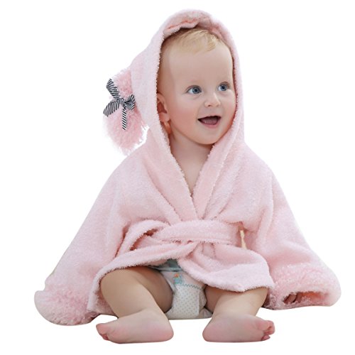 toalla de baño bebé – Toalla de baño con capucha Poncho niños niñas chicos albornoz de baño dulce secado Mignon salida de baño para bebe 0 – 24 meses Perfect Regalo Navidad