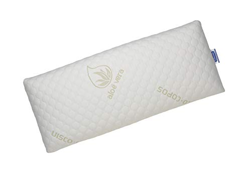 Todocama - Almohada viscoelástica Aloe Vera con Copos 100% viscoelásticos. Tejido Strech Aloe Vera. Termoregulable. Firmeza Media - Alta. Fabricado en España. (70 cm)