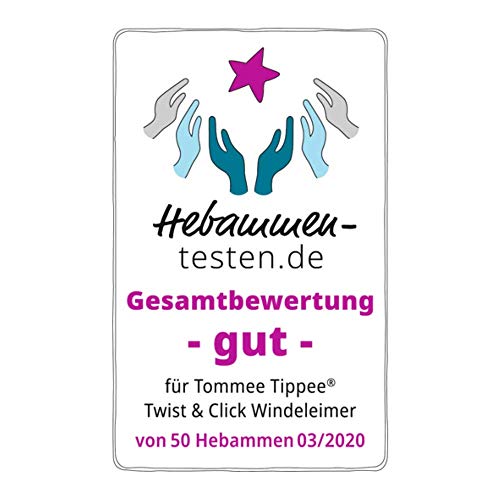 Tommee Tippee Sangenic Recambios Sistema avanzado para desechar pañales Twist & Click, paquete de 18 (compatibles con los contenedores Sangenic TEC y Twist and Click)