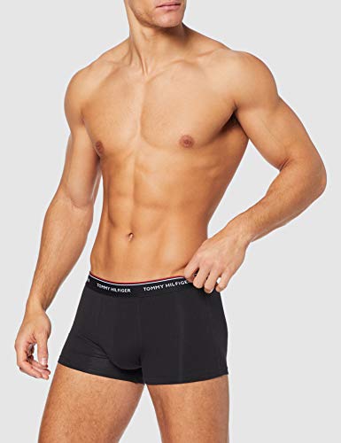 Tommy Hilfiger 3p Trunk Bóxer, Negro (Black 990), Medium (Pack de 3) para Hombre