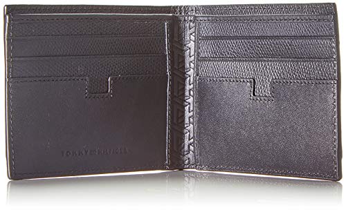 Tommy Hilfiger - Business Leather Mini Cc Wallet, Carteras Hombre, Negro (Black), 1x1x1 cm (W x H L)