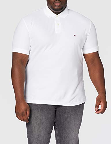 Tommy Hilfiger Core Hilfiger Regular Polo, Blanco (Bright White 100), Medium para Hombre
