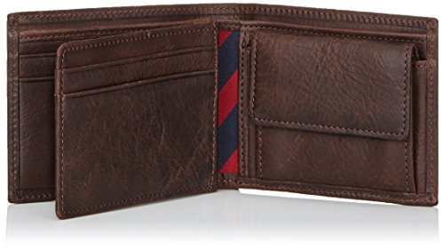 Tommy Hilfiger Johnson Mini CC Flap & Coin Pocket - Cartera para Hombre, Color Brown 204, Talla 11x9x2 cm (B x H x T)