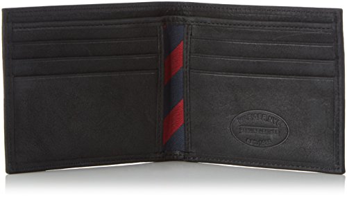 Tommy Hilfiger JOHNSON MINI CC WALLET, Cartera Hombre^Mujer, Black, OS