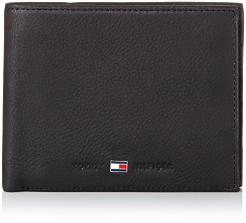 Tommy Hilfiger Johnson Trifold - Cartera para Hombre, Color Black 990, Talla 13x10x3 cm (B x H x T)