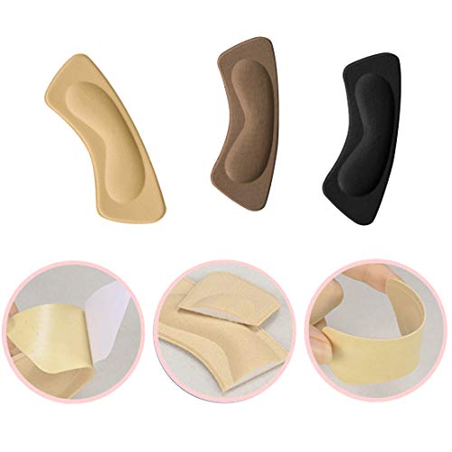 Tompig 6 Pares Almohadilla de Talón Pegatina, Tacón Engomadas, Autoadhesivas Cojines para Talón, Protector para Zapatos de Tacón Alto Dama