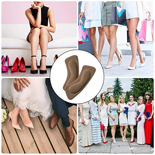 Tompig 6 Pares Almohadilla de Talón Pegatina, Tacón Engomadas, Autoadhesivas Cojines para Talón, Protector para Zapatos de Tacón Alto Dama