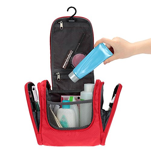 TOMSHOO Bolso Portátil Impermeable de Tocador Kit de Viaje para Mujeres Neceser Maquillaje o Hombres Afeitar Kit con Colgando Gancho