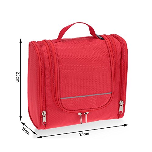 TOMSHOO Bolso Portátil Impermeable de Tocador Kit de Viaje para Mujeres Neceser Maquillaje o Hombres Afeitar Kit con Colgando Gancho