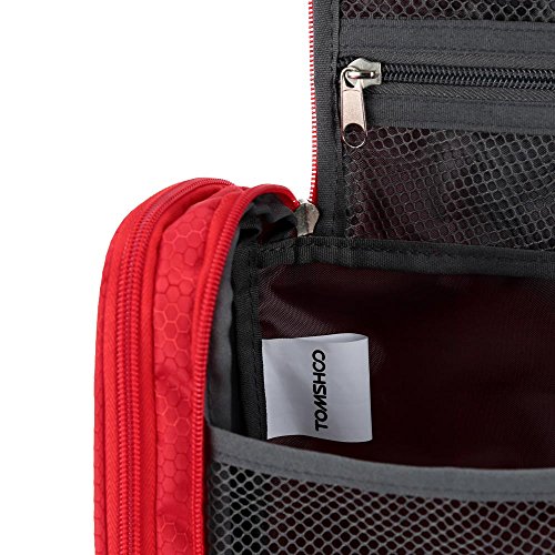 TOMSHOO Bolso Portátil Impermeable de Tocador Kit de Viaje para Mujeres Neceser Maquillaje o Hombres Afeitar Kit con Colgando Gancho