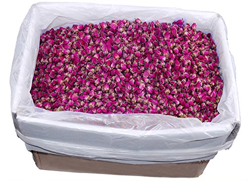 TooGet La Variedad de Pétalos y Capullos de Rose 4 Bolsas Incluye Pétalos de Rosa, Capullos de Rosa, Rosa Damascena, Rosa de Borde Dorado, Flor de té Verde a Granel, Tipo de Manualidades